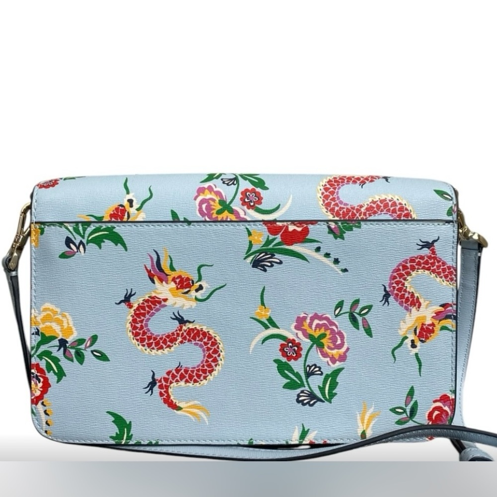 Kate Spade Blue Floral Dragon Crossbody Bag NWT - Picture 4 of 9